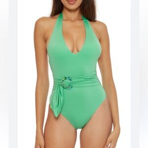 SOLUNA SWIM PALOMA PLUNGE ONE PIECE SIZE MEDIUM
